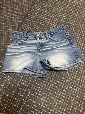 Mudd Women's Faded Blue Denim Cutoff Shorts